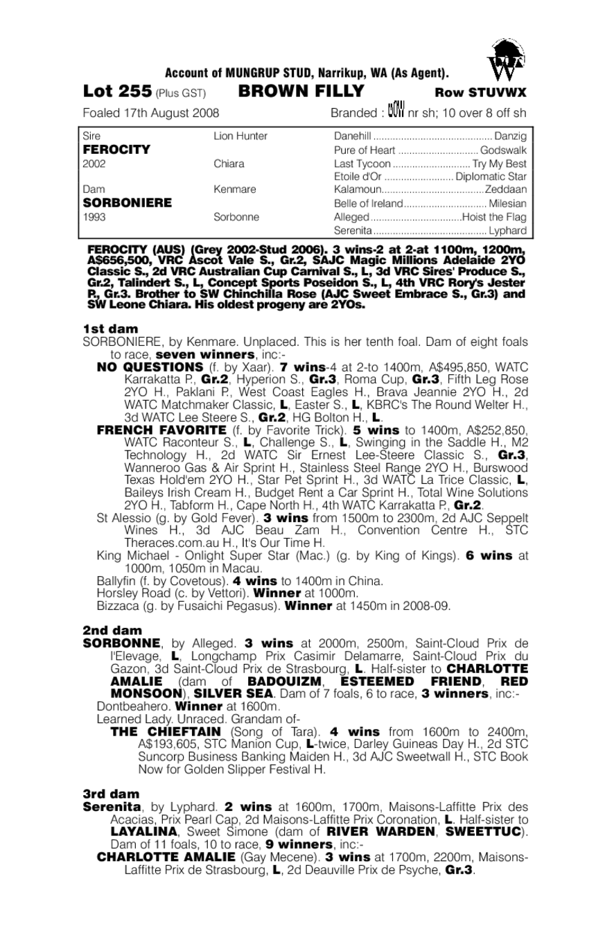 Miss Safari (AUS) - pedigree