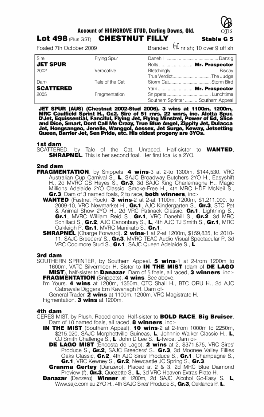 Shamrock Slipper - pedigree