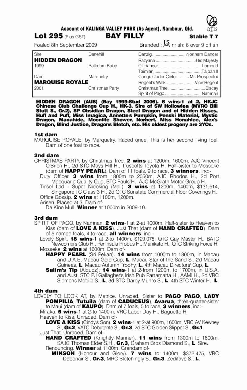 Queen Dragon - pedigree