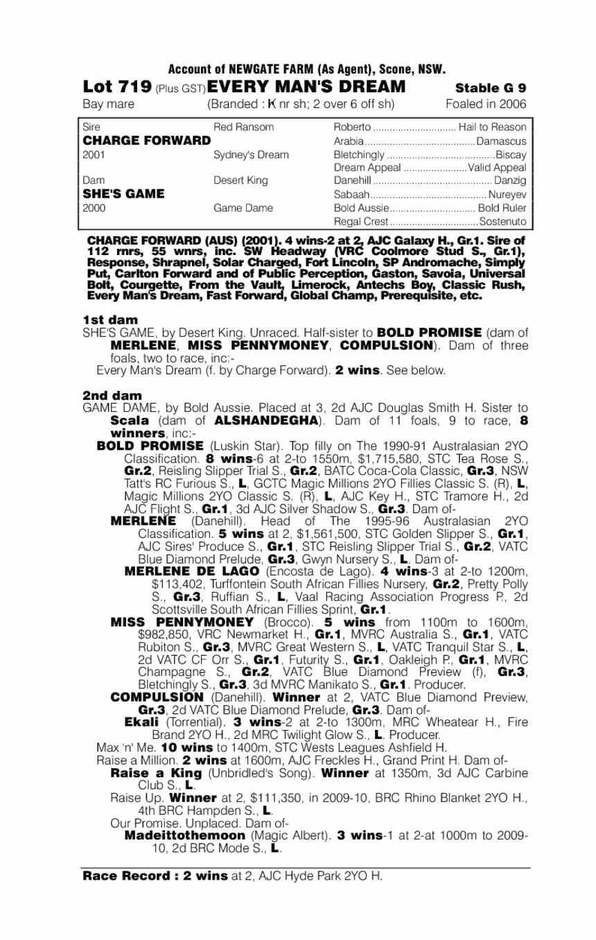 Every Man's Dream - pedigree