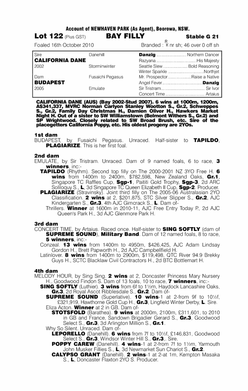 California Dane (AUS) / Budapest (AUS) - pedigree