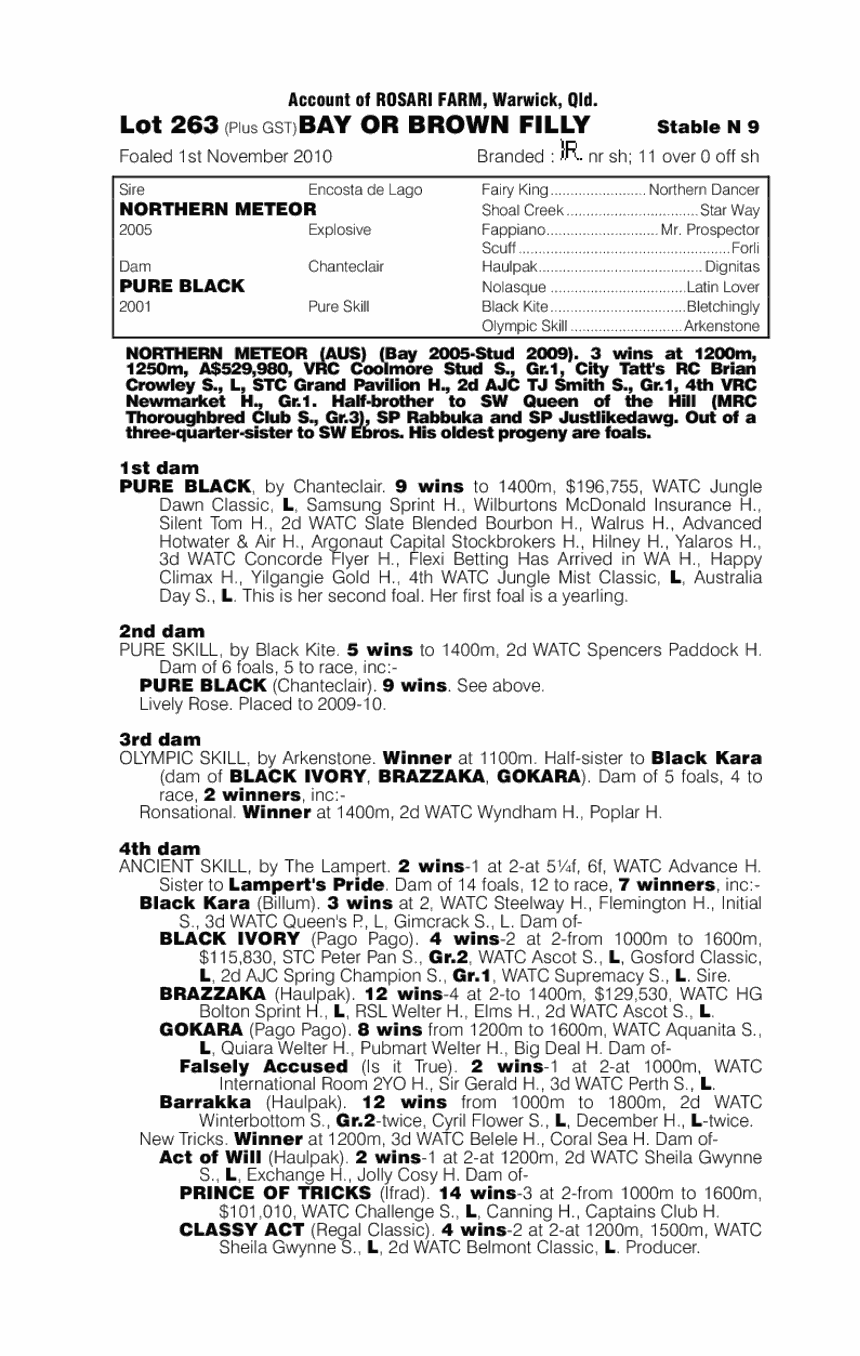 Pure Meteor (AUS) - pedigree