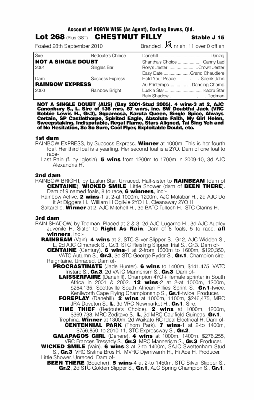 Don't Mean Maybe - pedigree