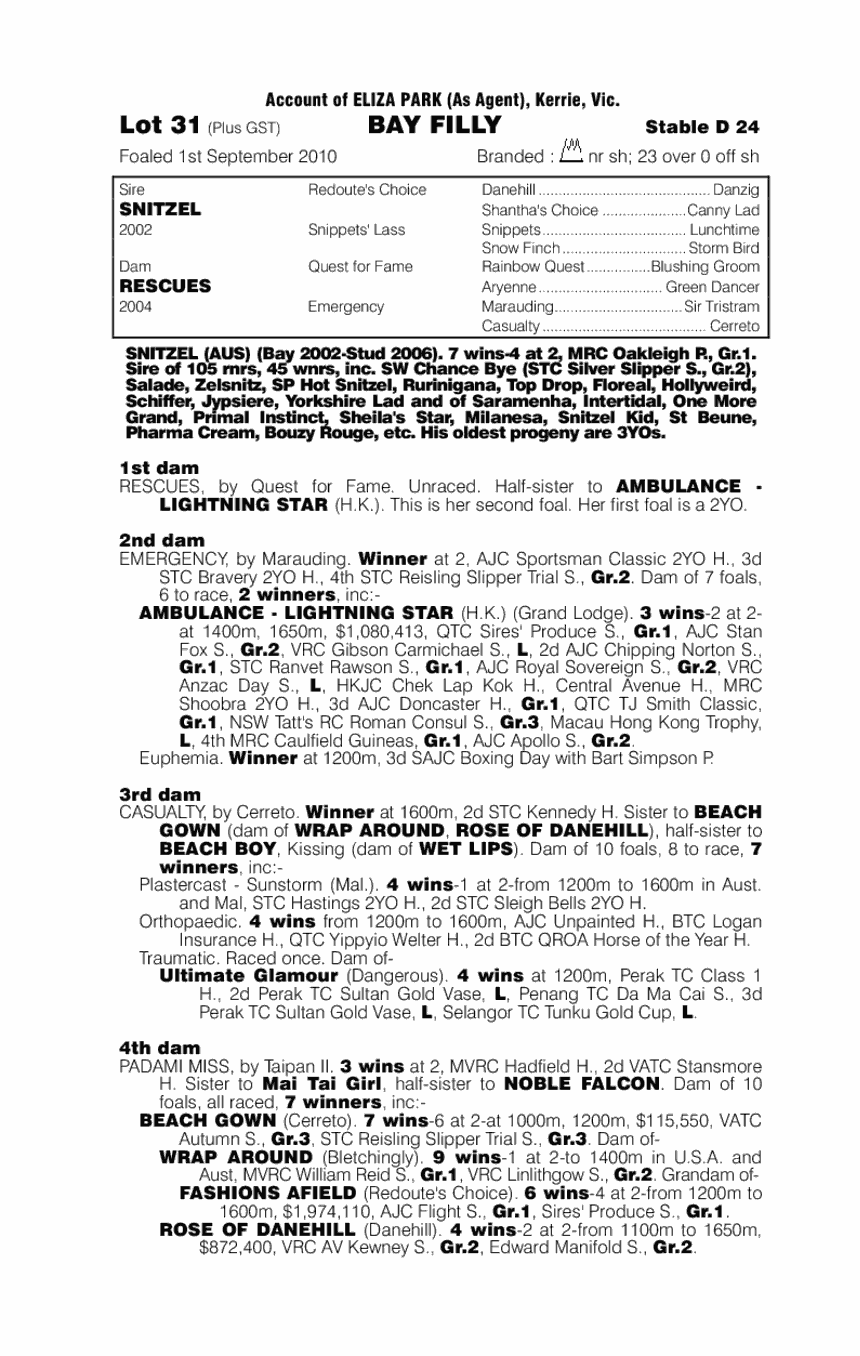 Snitzilla - pedigree