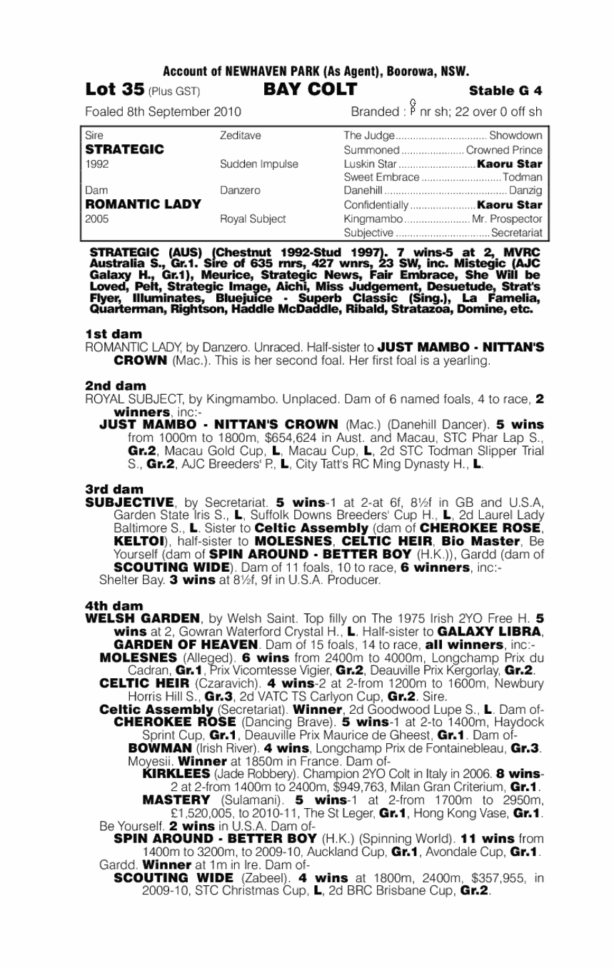 Fabio (AUS) - pedigree