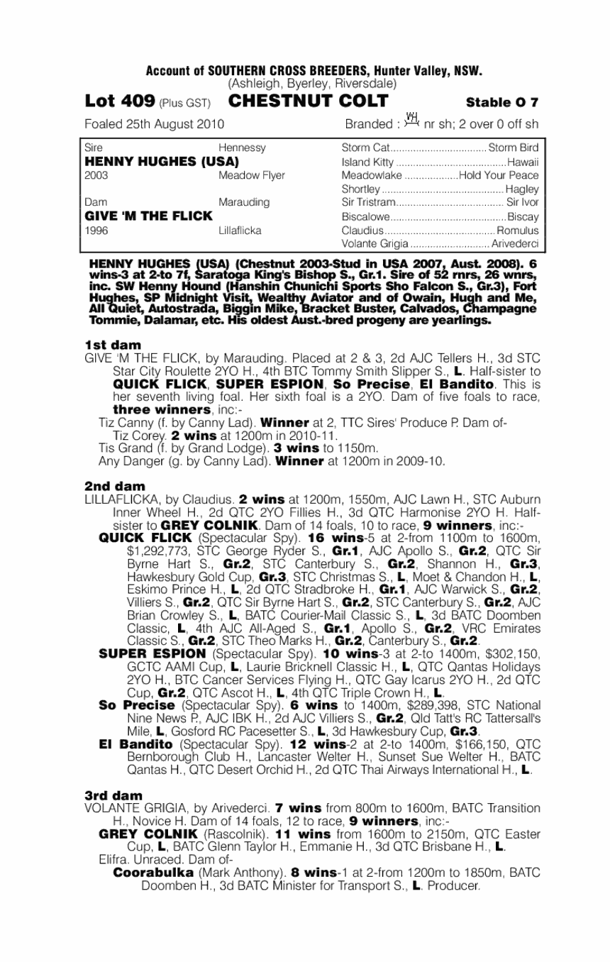 Hennrahan - pedigree