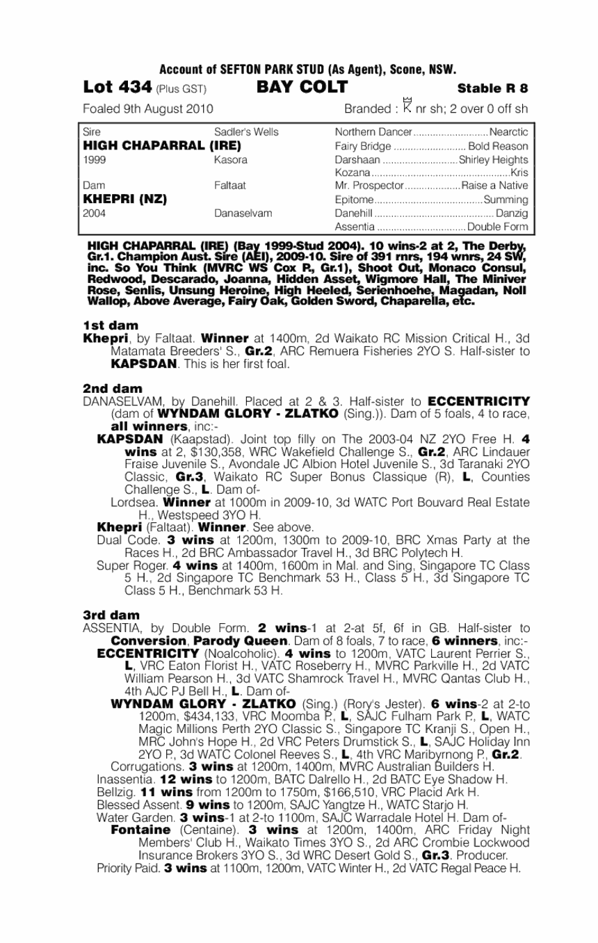 Redwood Baby (AUS) - pedigree