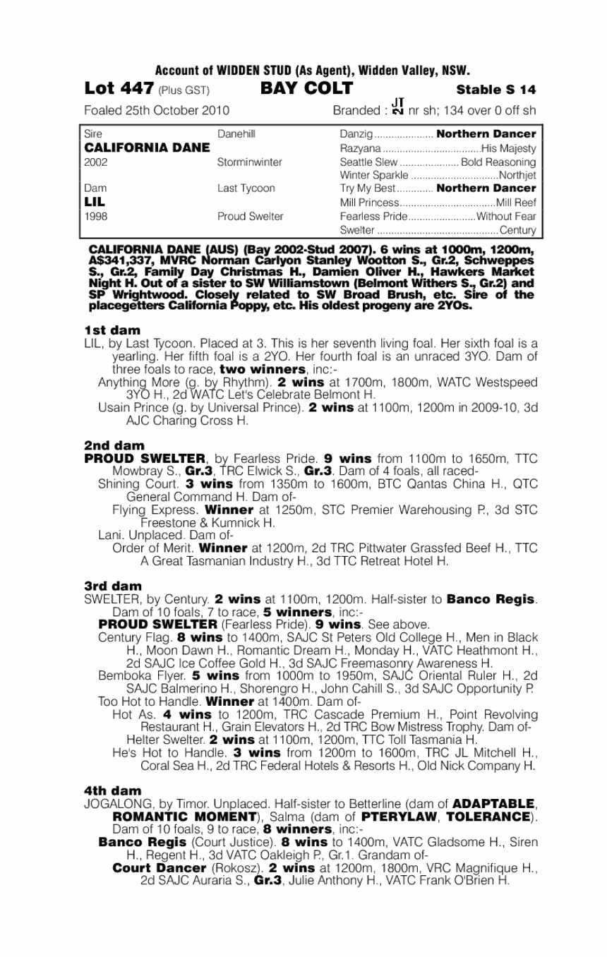 California Dane (AUS) / Lil (AUS) - pedigree