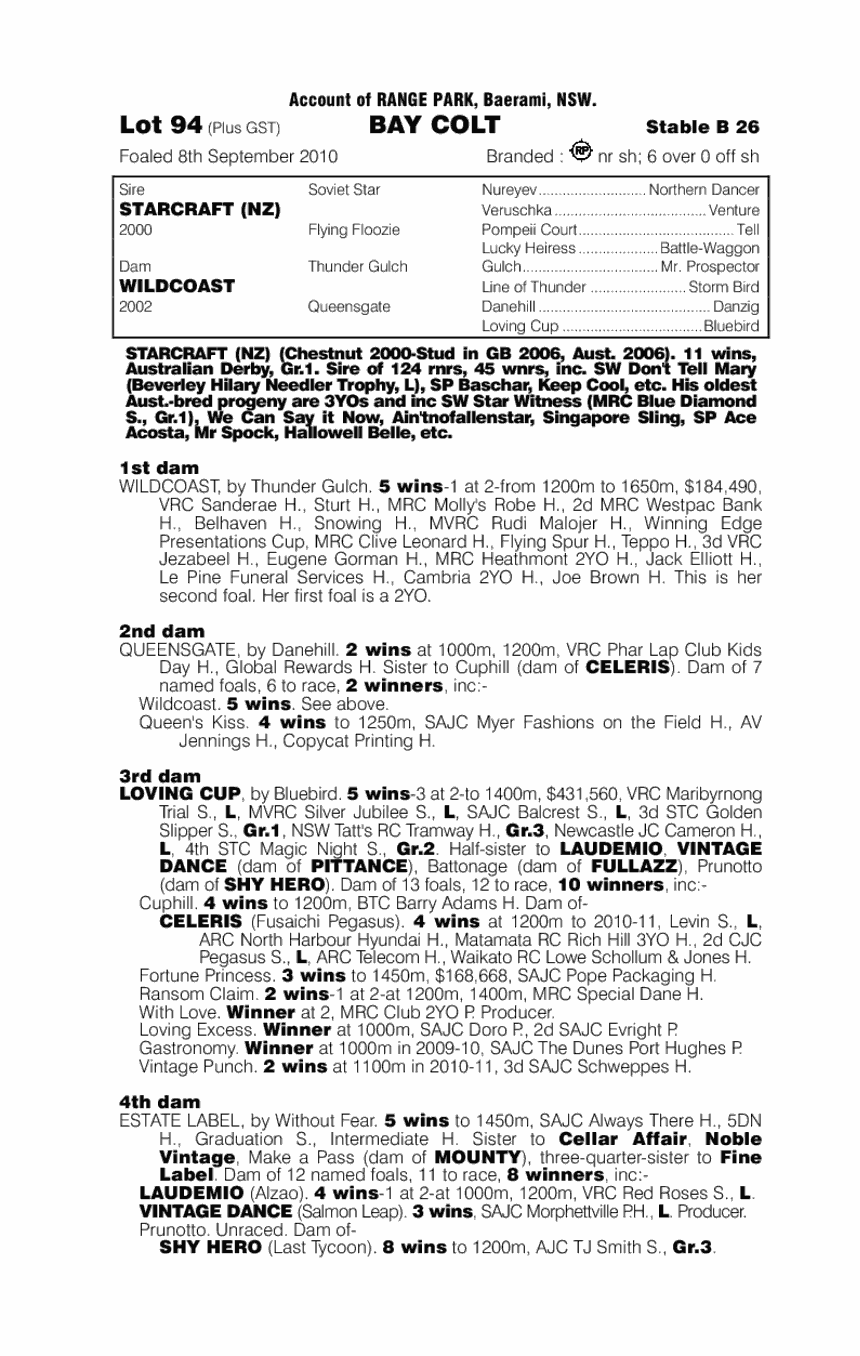 Wild Craft - pedigree