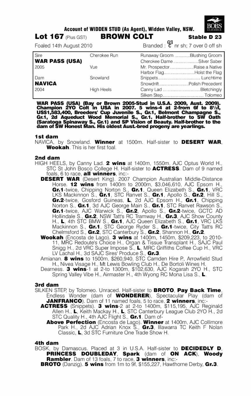 War Jet (AUS) - pedigree