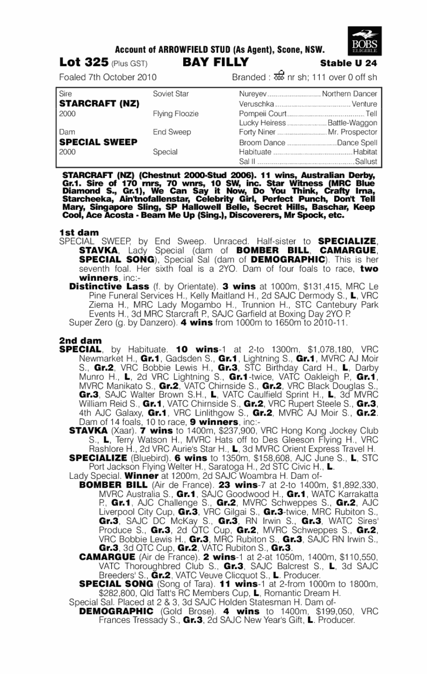 Estrella Especiale (AUS) - pedigree