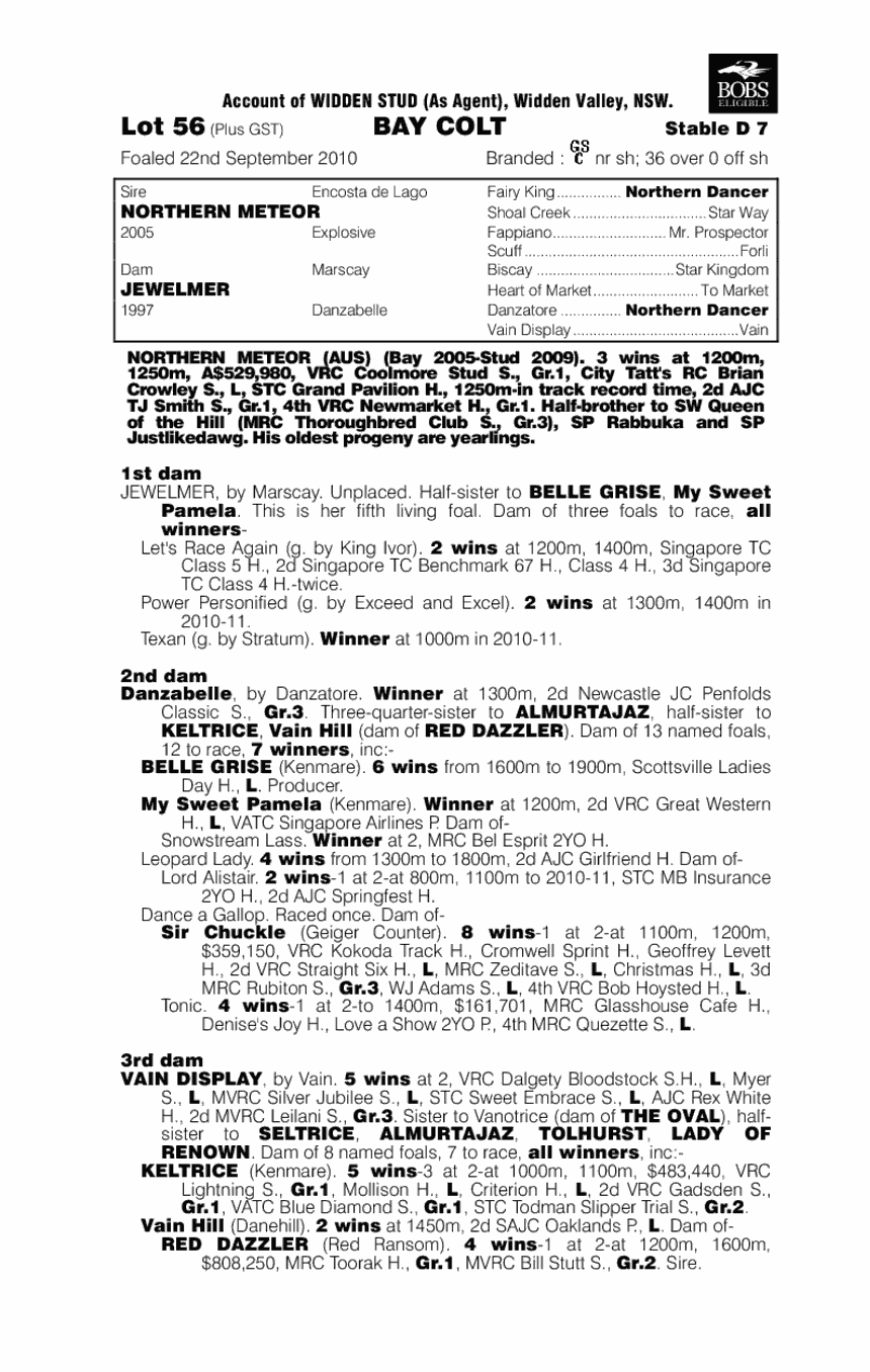 Cosmic Cameo - pedigree