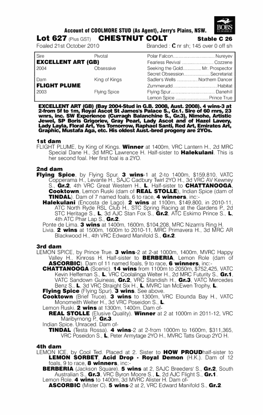 Excellent Flight - pedigree