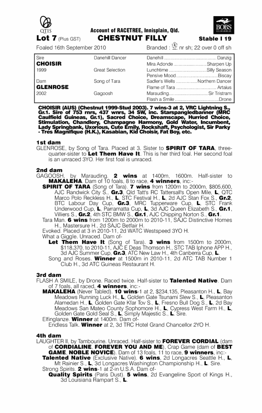 Opening Bell - pedigree