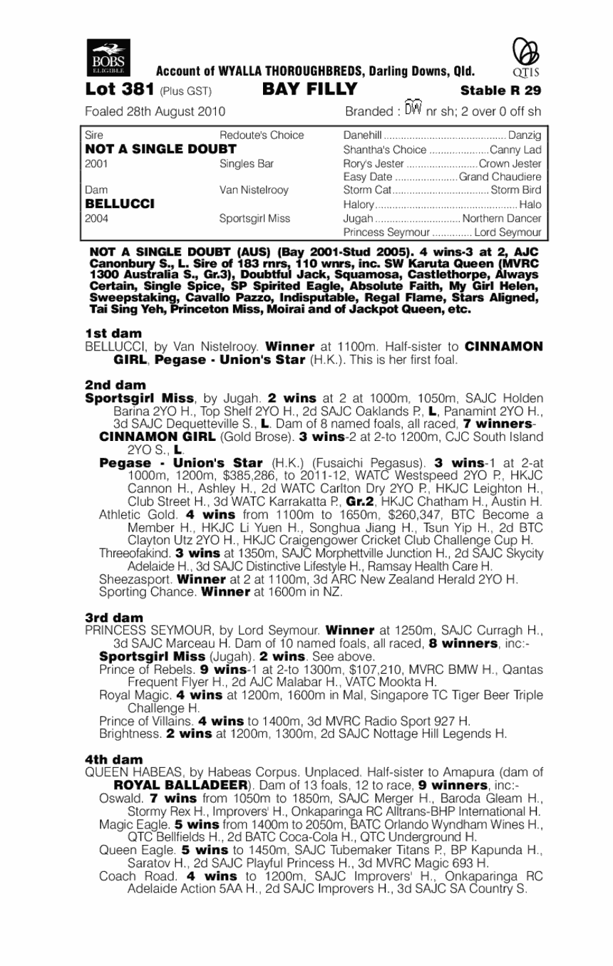 Squeemi (AUS) - pedigree