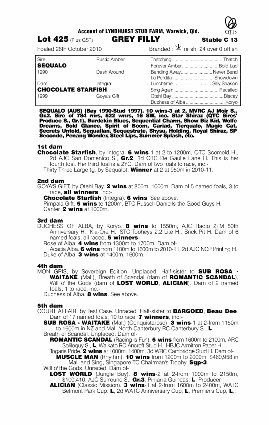Sapphire Belle - pedigree