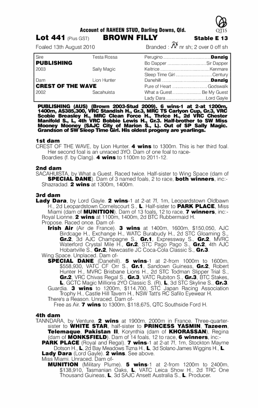 Sea Crest - pedigree