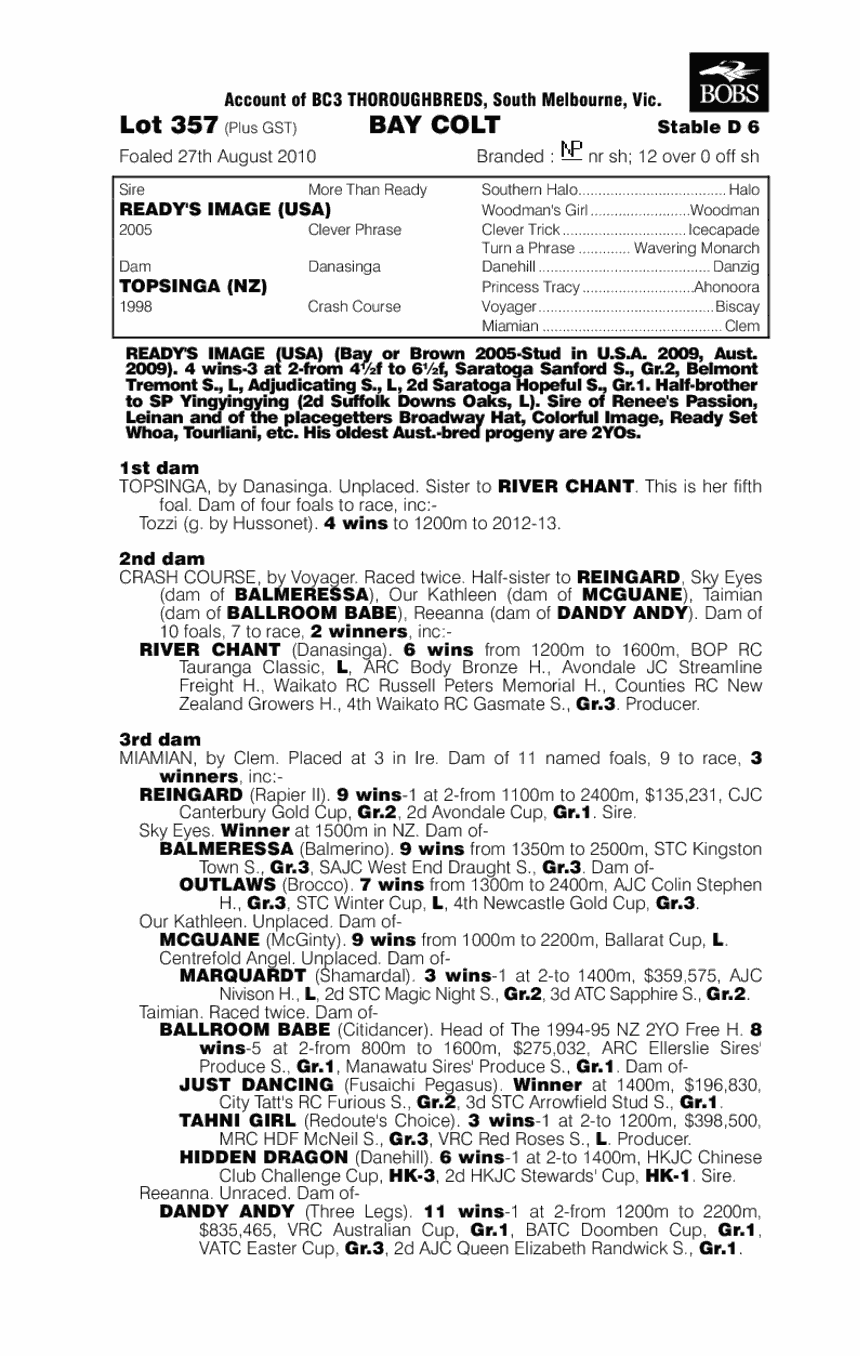 Perfect Rebellion - pedigree