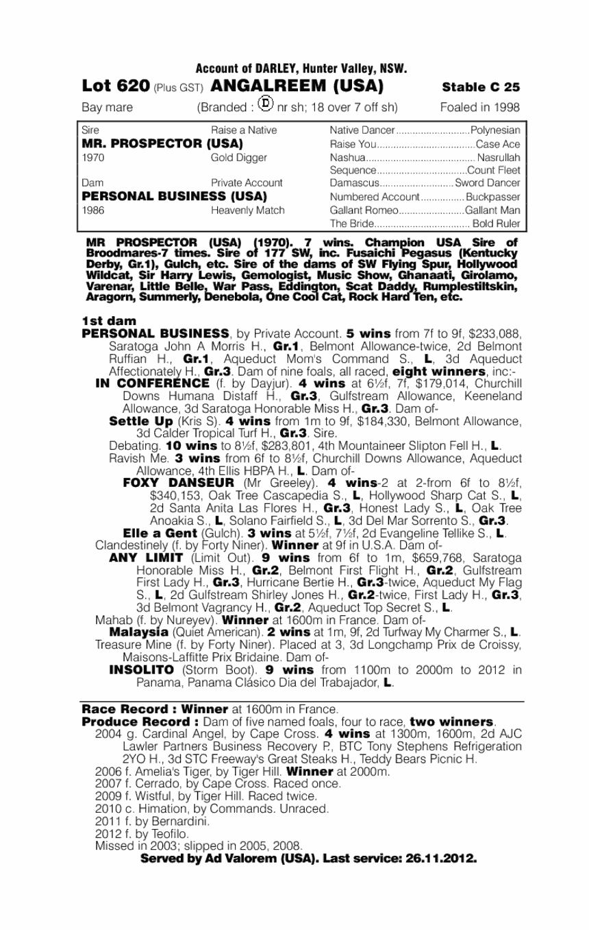 Angalreem (USA) - pedigree