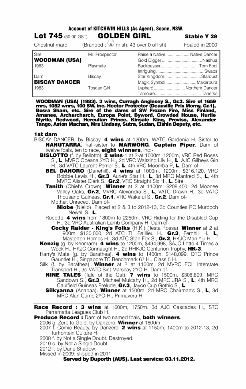 Golden Girl - pedigree