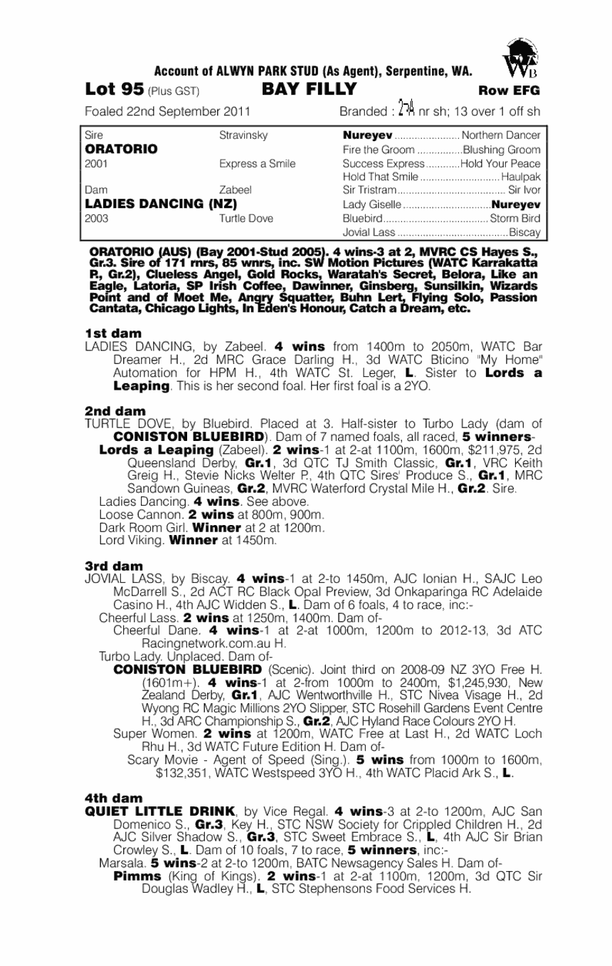 Dancing Express (AUS) - pedigree