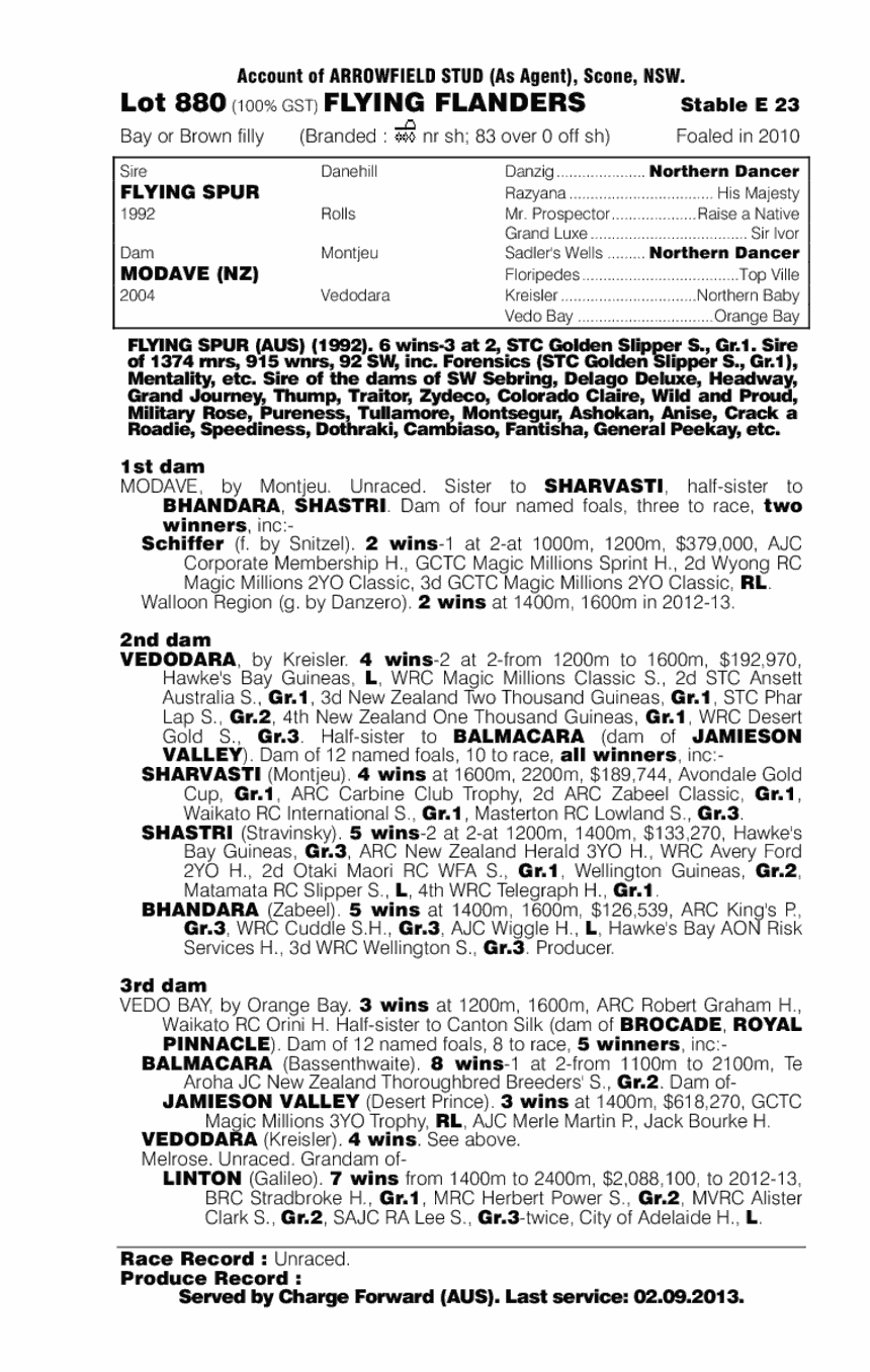 Flying Flanders (AUS) - pedigree