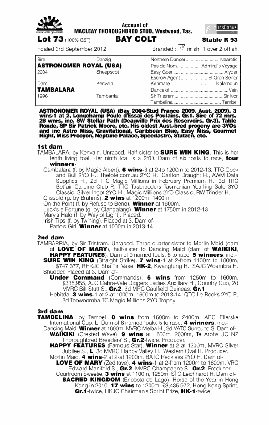 Seggers (AUS) - pedigree