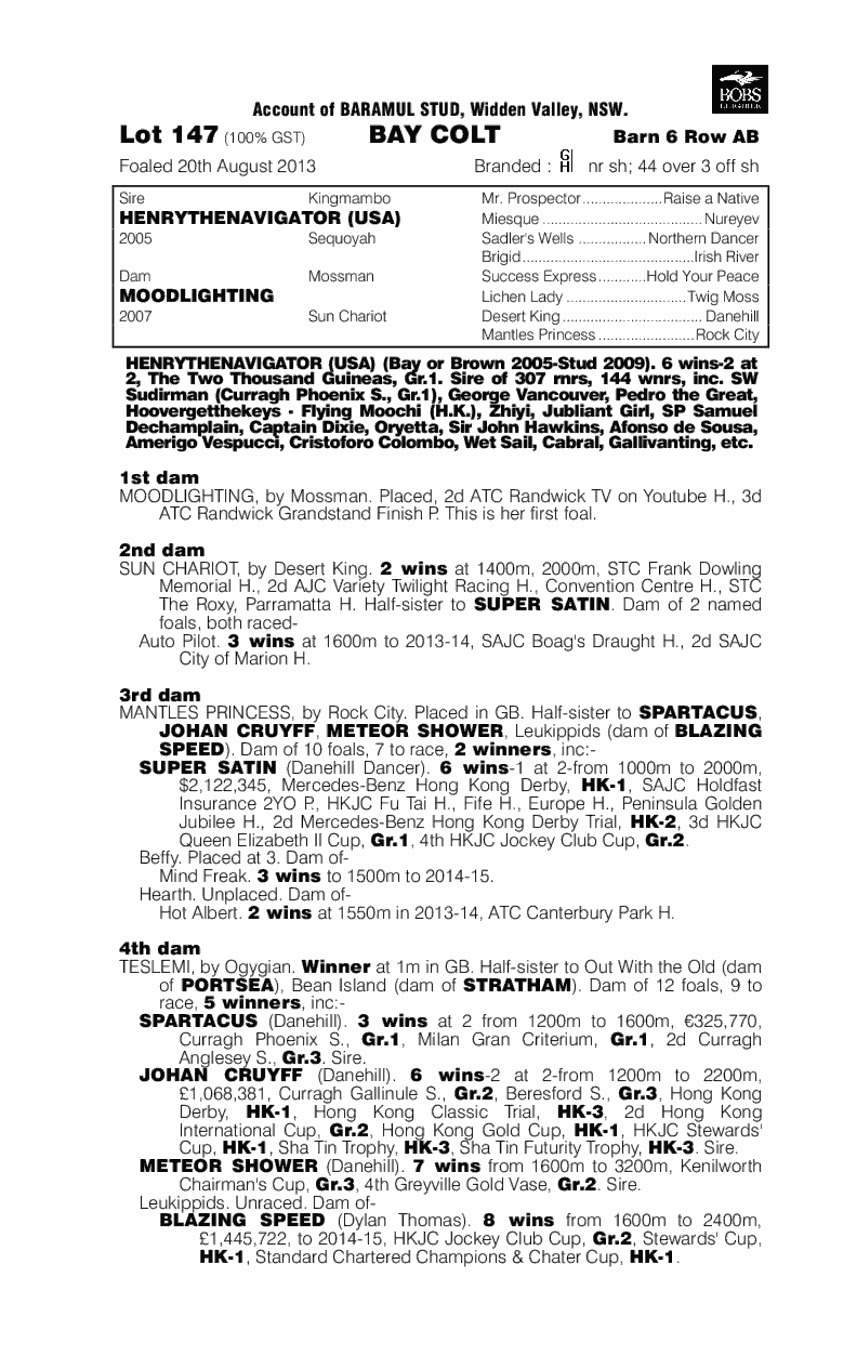 Vlamingh (AUS) - pedigree