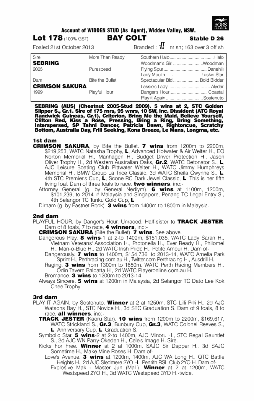 Crimson Halo (AUS) - pedigree