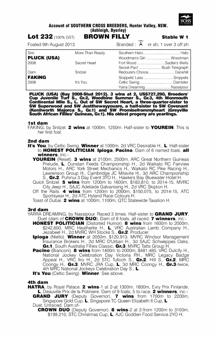 Metazoa (AUS) - pedigree