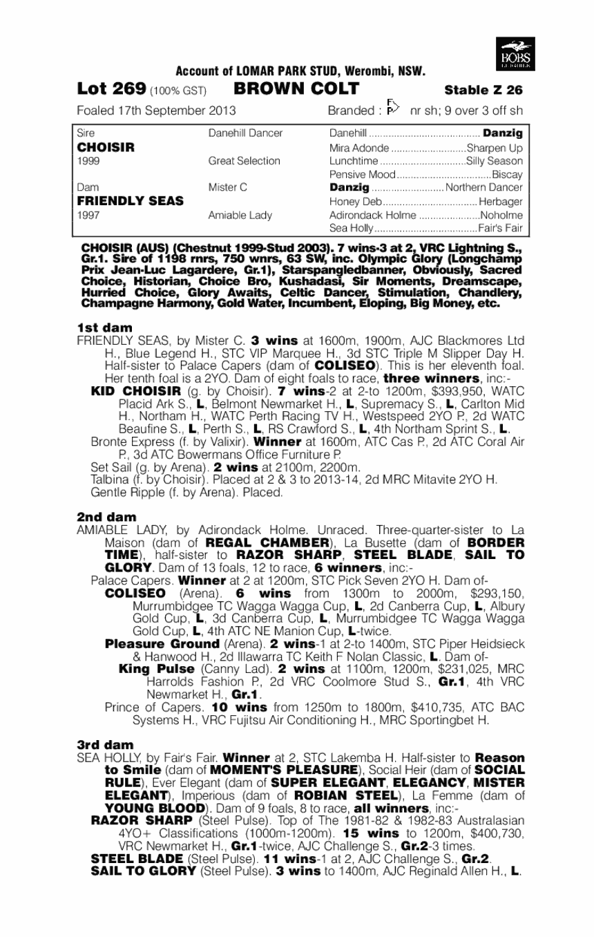 Cool Victor (AUS) - pedigree