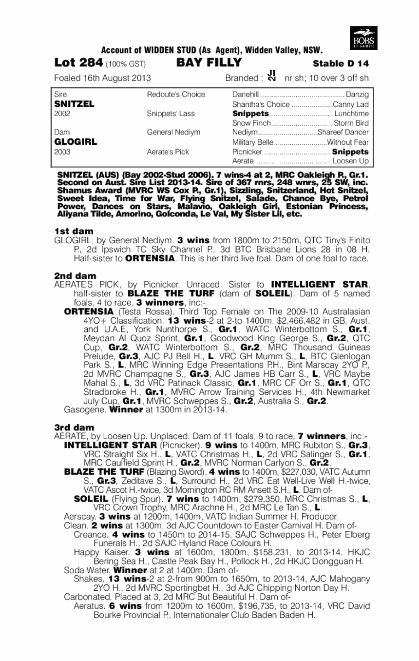 Daphne Dynamite (AUS) - pedigree