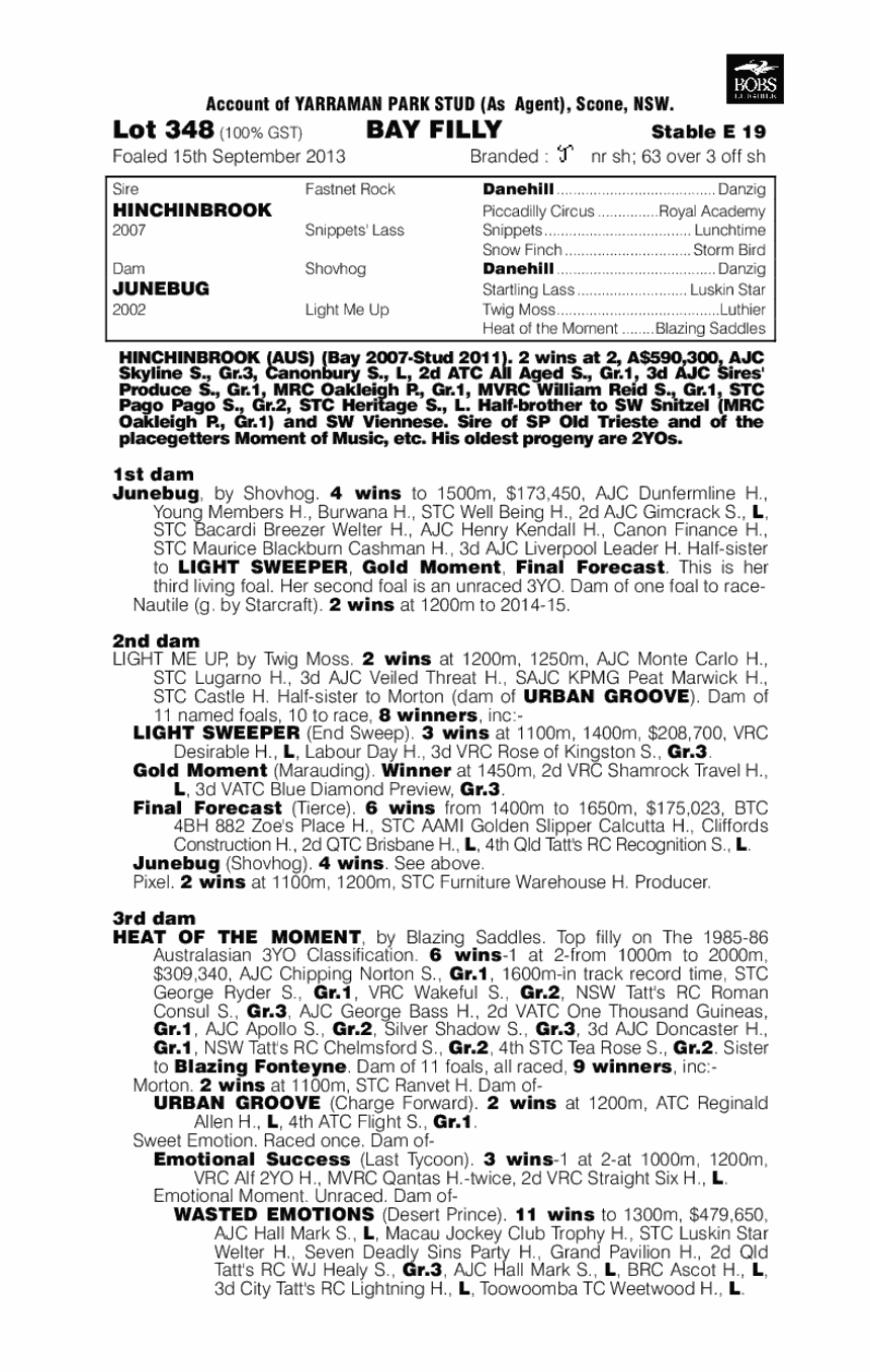 Sandcastles (AUS) - pedigree