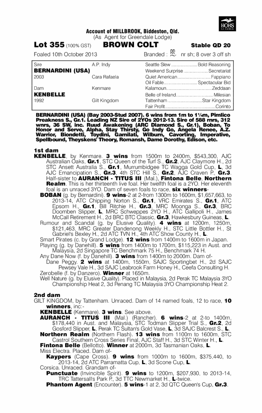 Prodigy (AUS) - pedigree