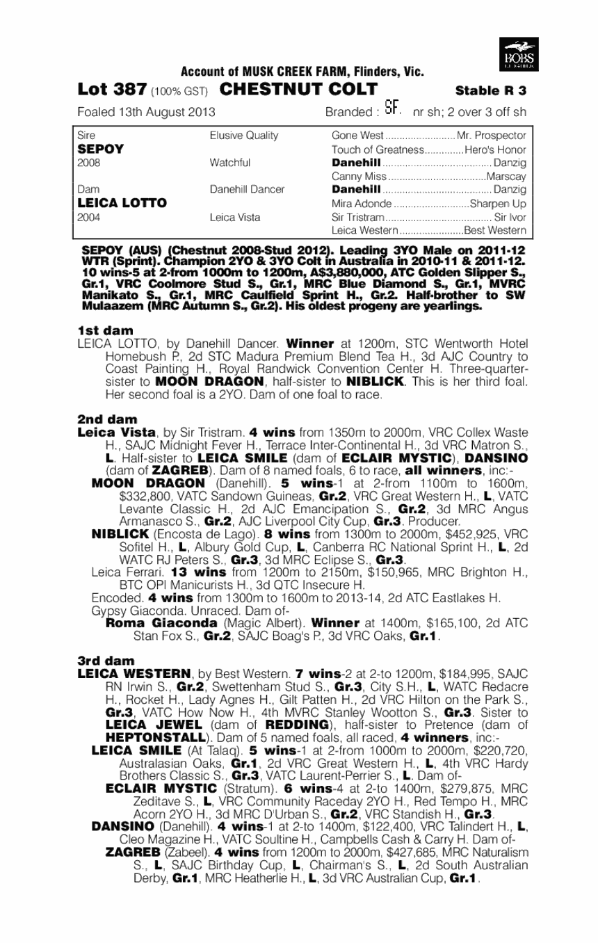Native Luck (AUS) - pedigree