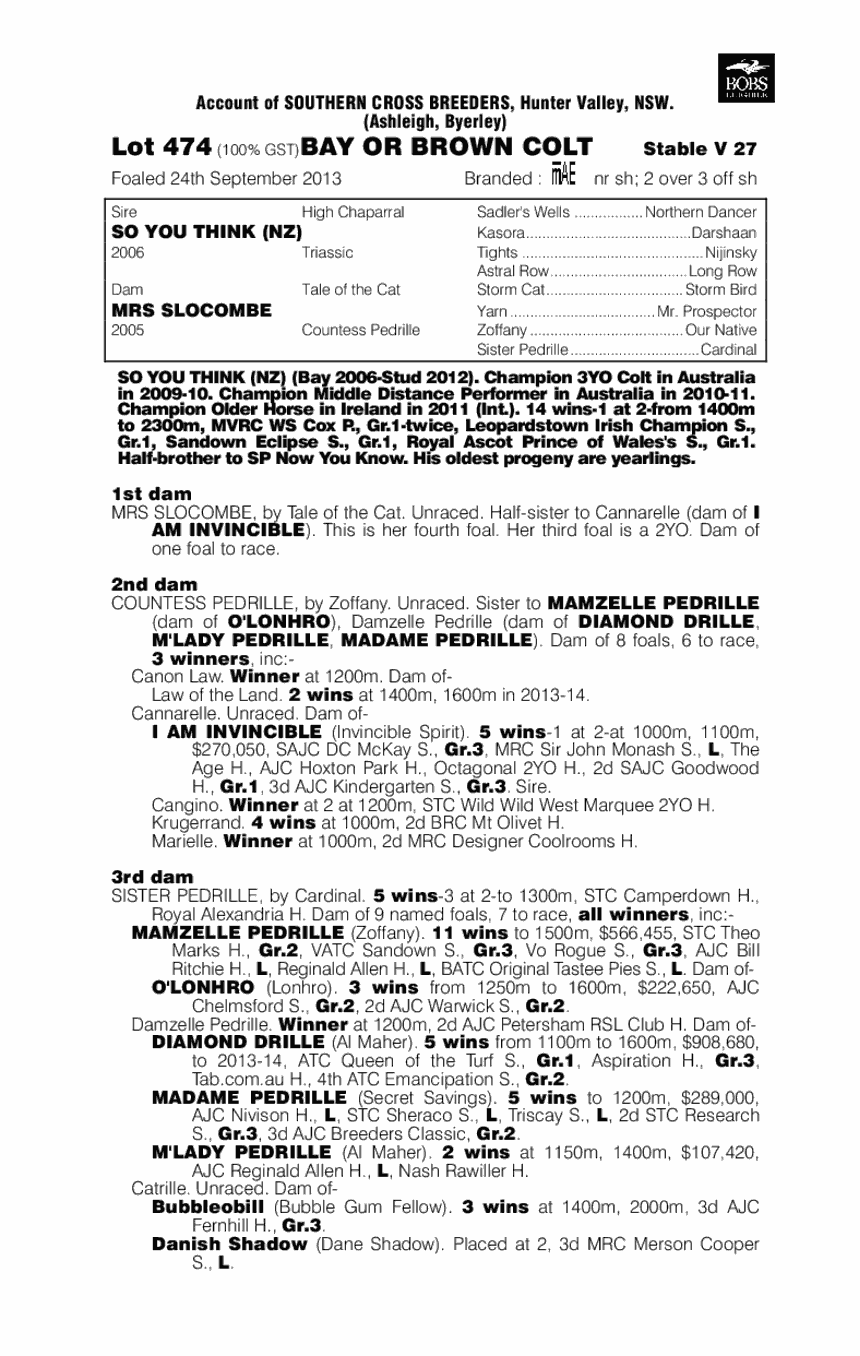 Lebron (AUS) - pedigree