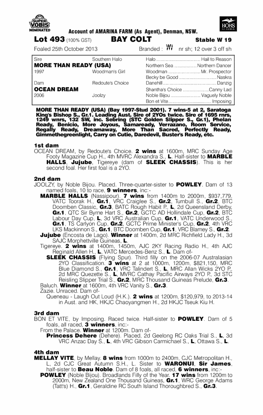 French Blue (AUS) - pedigree