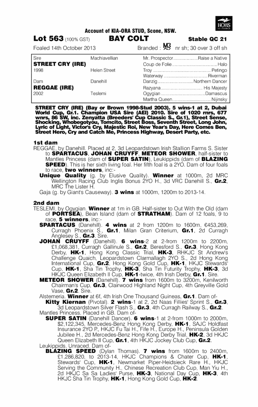 Razzoo Street (AUS) - pedigree