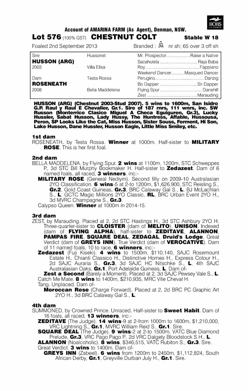 Sound Investment (AUS) - pedigree