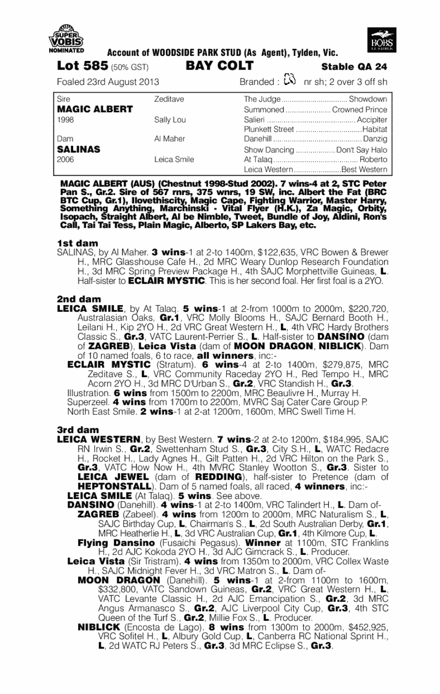 Monterey Magic (AUS) - pedigree