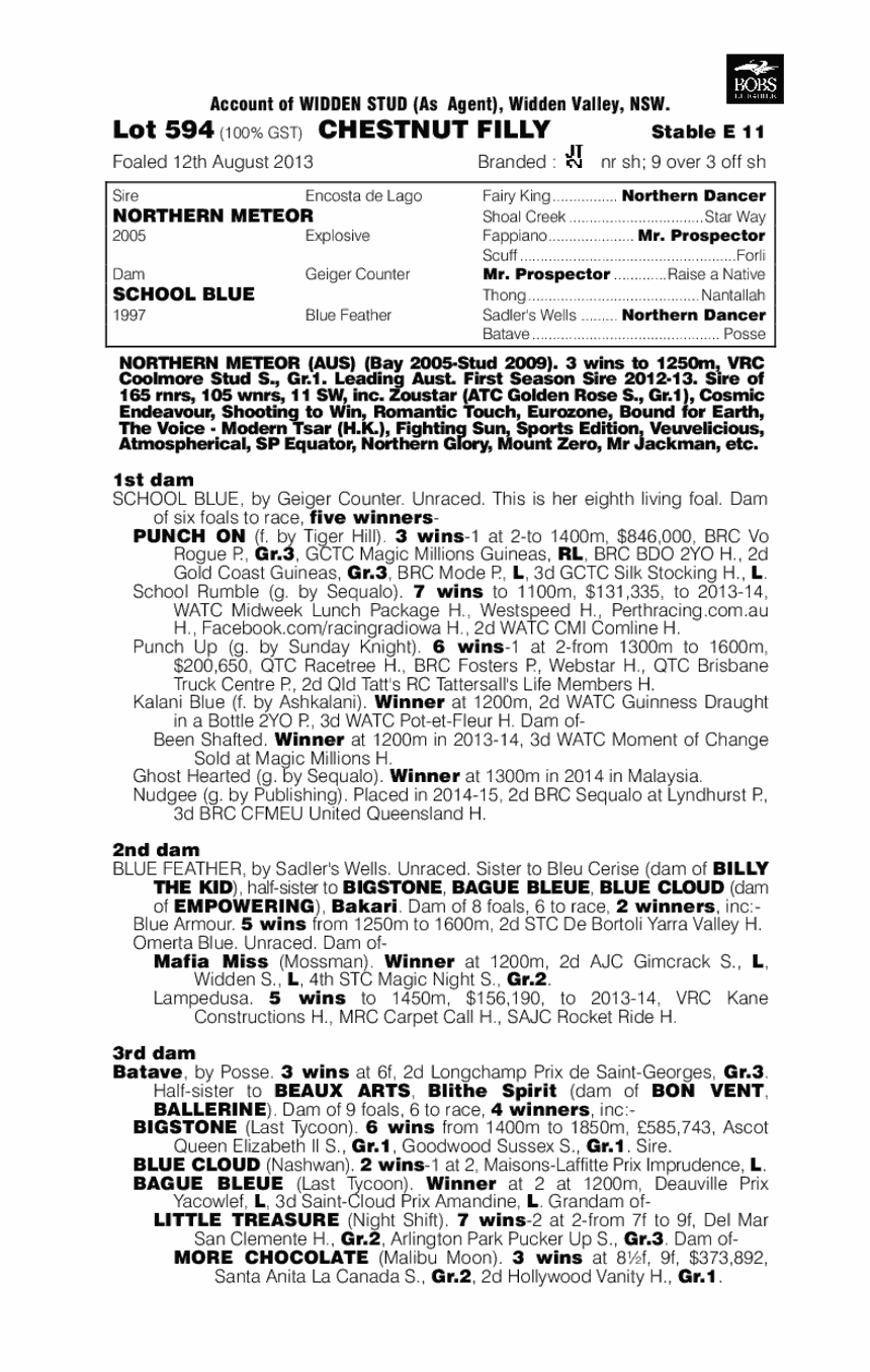 Bodhi Blue (AUS) - pedigree