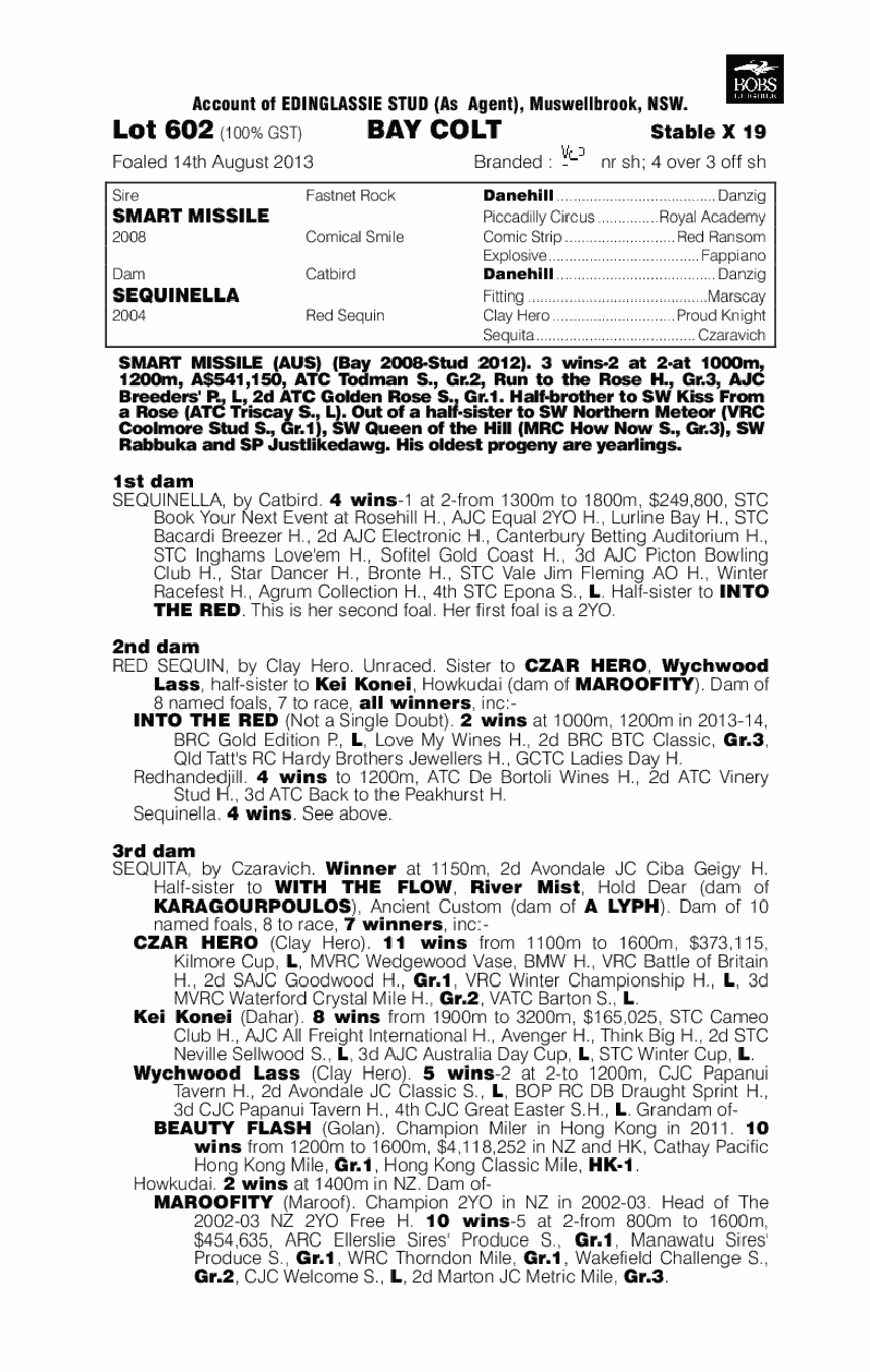 Damaging (AUS) - pedigree