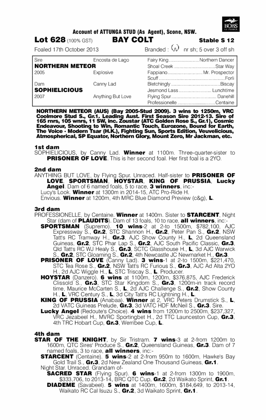 Pray To The Sky (AUS) - pedigree