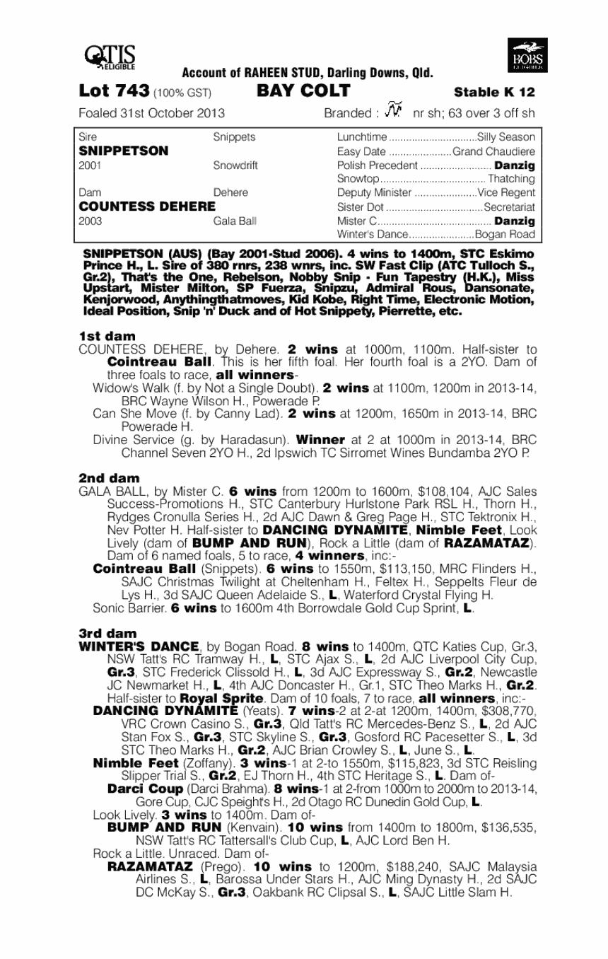 Zendaye (AUS) - pedigree