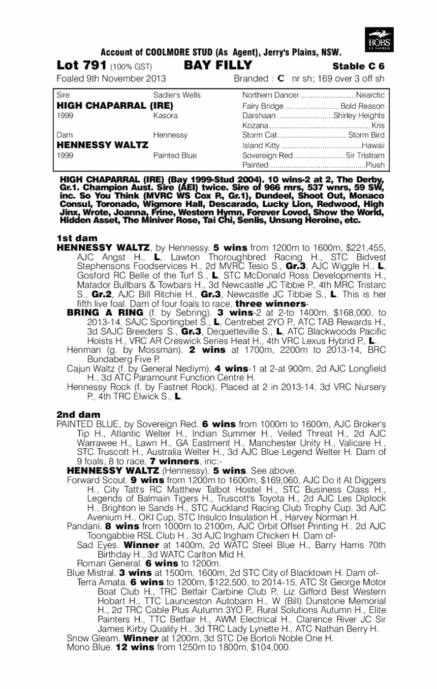 Our Matilda (AUS) - pedigree