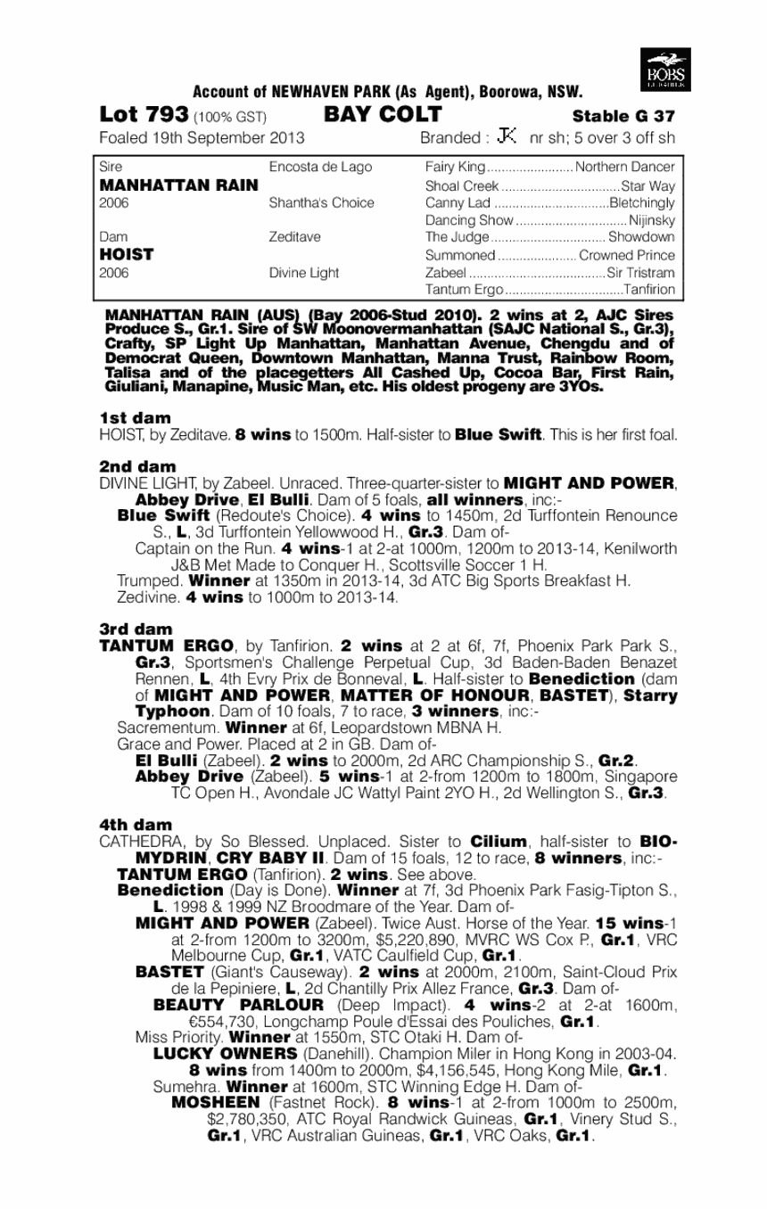 Winch (AUS) - pedigree