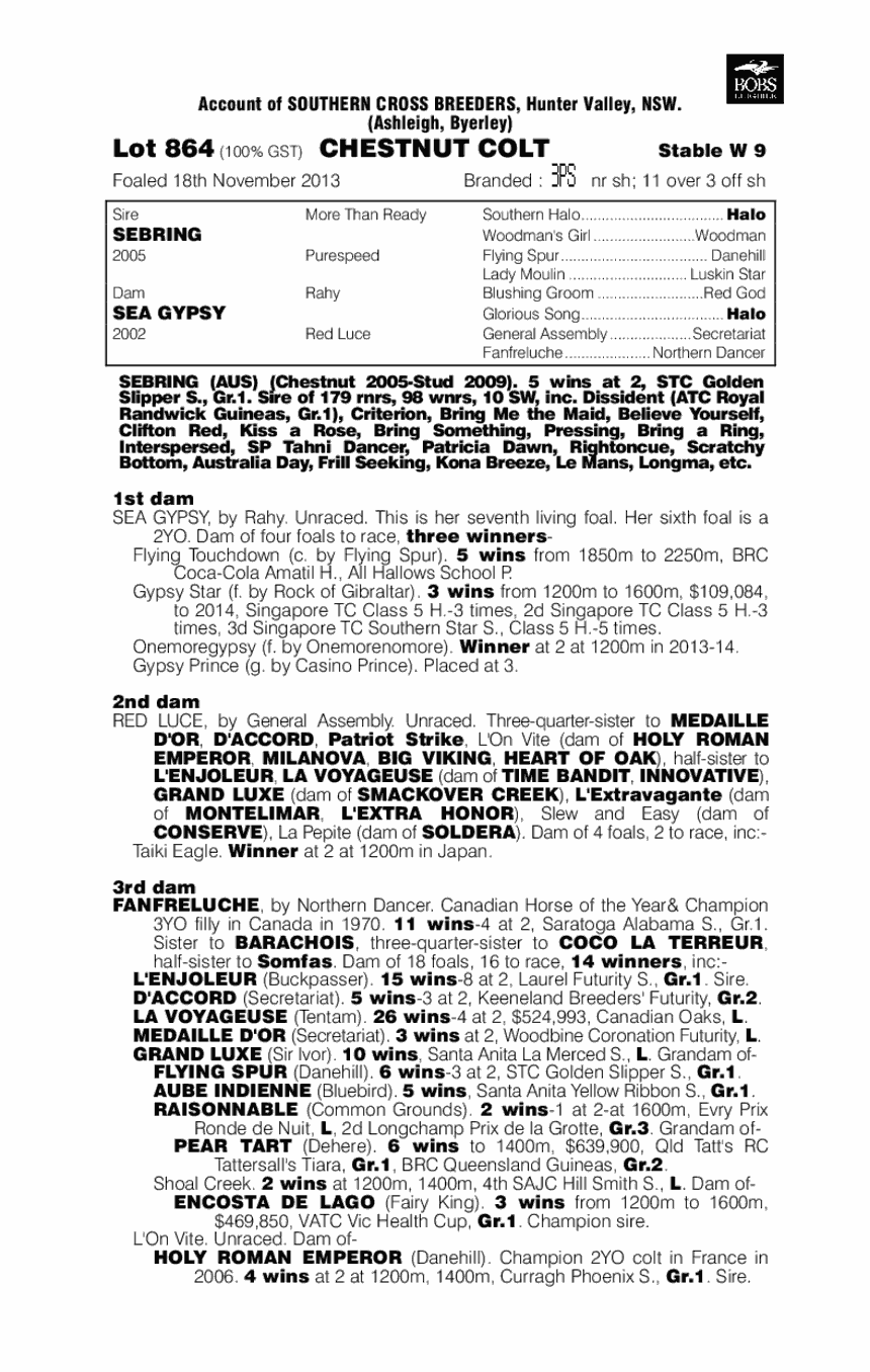 Blue Seal (AUS) - pedigree