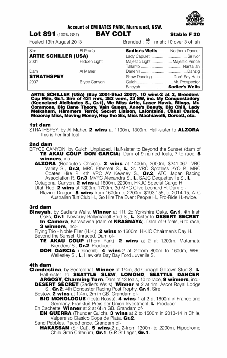 Intellect (AUS) - pedigree