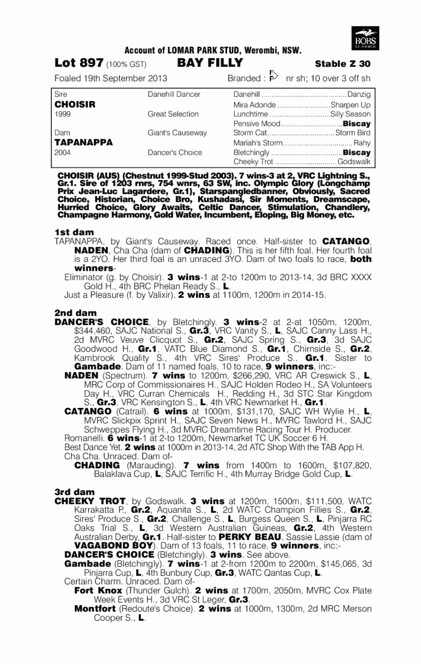 Springtime Love (AUS) - pedigree