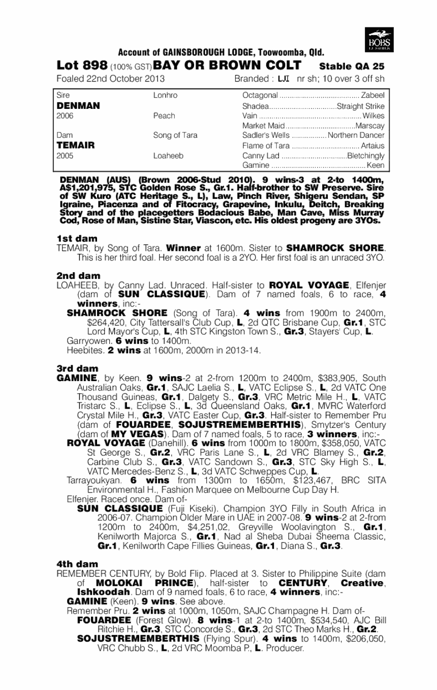 Stornaway (AUS) - pedigree